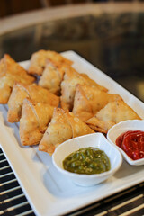 fried vegetable Samosa south Asian delicacy famous around the world