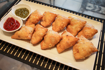 fried vegetable Samosa south Asian delicacy famous around the world