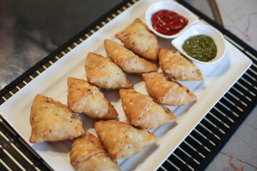 fried vegetable Samosa south Asian delicacy famous around the world