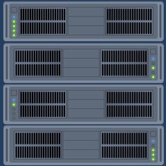 Network servers rack