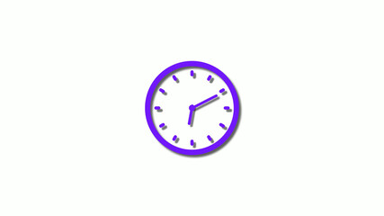 New purple color 3d clock icon on white background,clock images