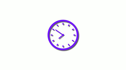 New purple color 3d clock icon on white background,clock images