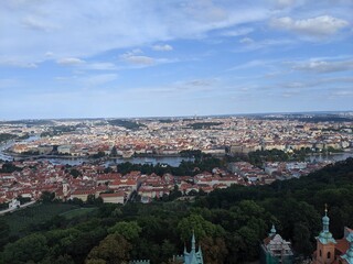 Fototapeta na wymiar View of Prague from Petrin Tower