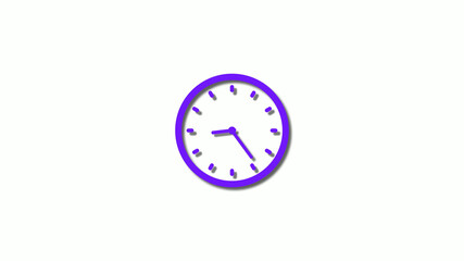 New purple color 3d clock icon on white background,clock images