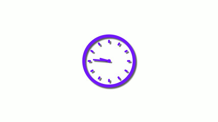 New purple color 3d clock icon on white background,clock images