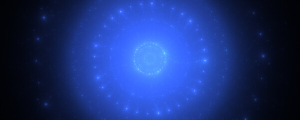 Blue stars effect form a circle