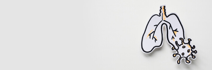 Drawn coronavirus infected lungs icon