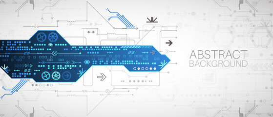 Abstract technology concept. High computer color background. Vector illustration