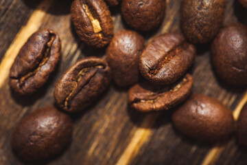 delicious aromatic coffee beans and ground