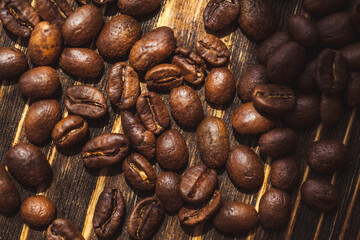 delicious aromatic coffee beans and ground