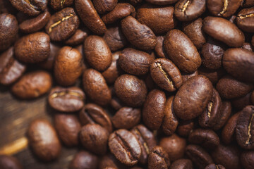delicious aromatic coffee beans and ground