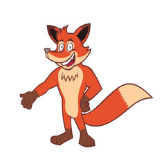 Cute fox cartoon. 
