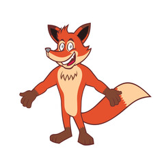 Cute fox cartoon. 