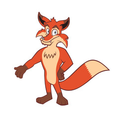 Cute fox cartoon. 