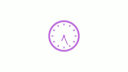 New purple light clock icon,counting down clock footage,Amazing purple counting down clock icon