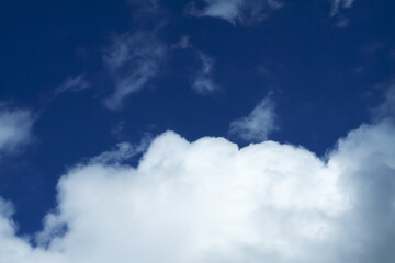 Naklejka na ściany i meble White Clouds and Blue Sky Abstract Shapes