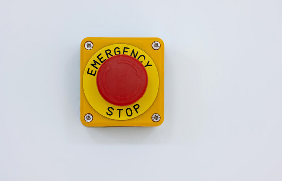 Emergency stop button.