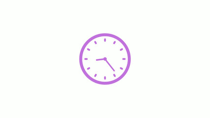 New purple light clock icon,counting down clock footage,Amazing purple counting down clock icon
