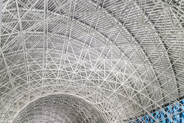 Indoor metal ceiling curved structure