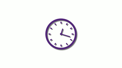 New purple dark 3d clock icon,Amazing clock animation icon,counting down clock icon