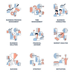 Fototapeta premium Set of business vector icons.