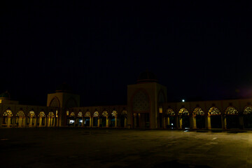 Glittering at night, Habbul Wathan Mosque, Islamic Centre of West Nusa Tenggara, Mataram, Lombok, Indonesia