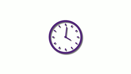 New purple dark 3d clock icon,Amazing clock animation icon,counting down clock icon