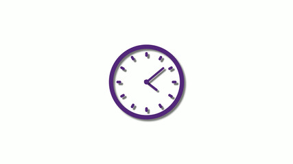 New purple dark 3d clock icon,Amazing clock animation icon,counting down clock icon