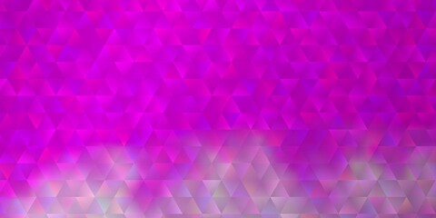 Light Pink vector backdrop with lines, triangles.