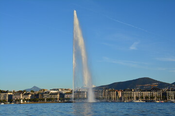 Jet d'eau Lac Léman Genève Suisse