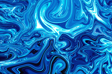 Fototapeta premium Blue water and sea fluid abstract background.