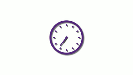 New purple dark 3d clock icon,Amazing clock animation icon,counting down clock icon