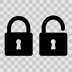 Lock - vector icon. Safety symbol. The padlock