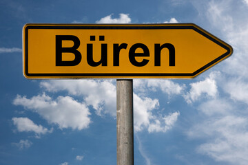 Obraz premium Wegweiser Büren