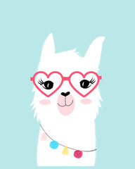 Hand drawing llama illustration vector. Vector illustration design for fashion fabrics, textile graphics, prints. © miniwhale