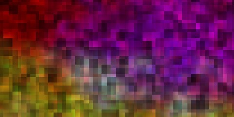 Light Multicolor vector background with rectangles.