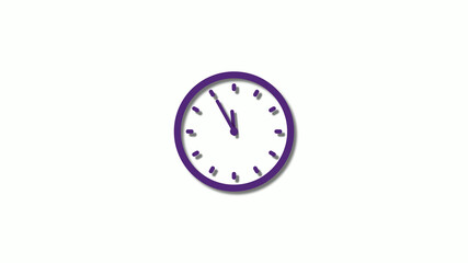 New purple dark 3d clock icon,Amazing clock animation icon,counting down clock icon