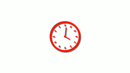 Amazing red color 3d clock icon,New clock images,counting down clock icon
