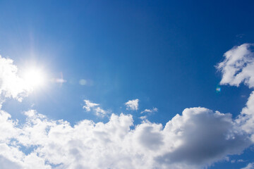 Blue sky background with clouds