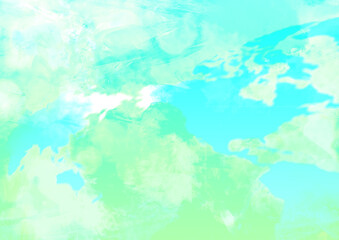 Fototapeta na wymiar グリーンのグラデーションの世界地図の背景画像