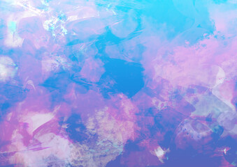Fototapeta na wymiar 水彩画風のピンクと青のグラデーション背景画像