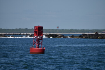red buoy on the sea