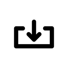 Upload download glyph icon design. Technology file mark vector illustration.