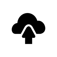 Upload download glyph icon design. Technology file mark vector illustration.