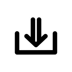 Upload download glyph icon design. Technology file mark vector illustration.