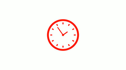 New red clock animation,clock icon,counting down clock icon