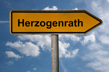 Obraz premium Wegweiser Herzogenrath