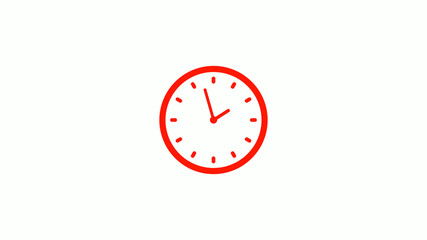 New red clock animation,clock icon,counting down clock icon