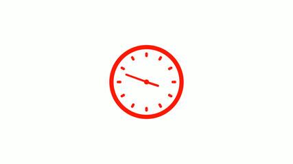New red clock animation,clock icon,counting down clock icon