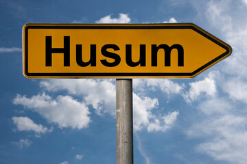 Obraz premium Wegweiser Husum